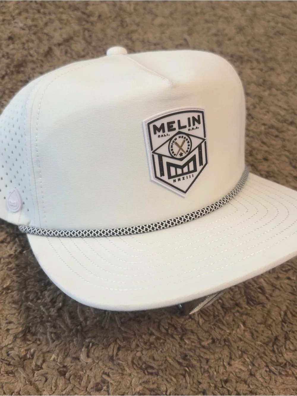 Melin Hydro Coronado Hat Shield Logo White